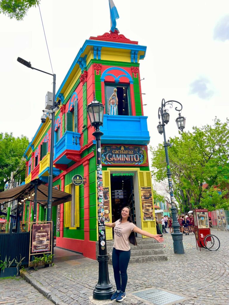 Caminito, colorido, lindo e cheio de vida em Buenos Aires.