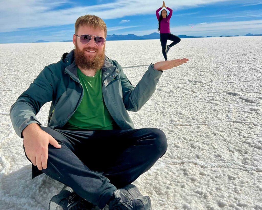 Foto em Perspectiva no Salar do Uyuni