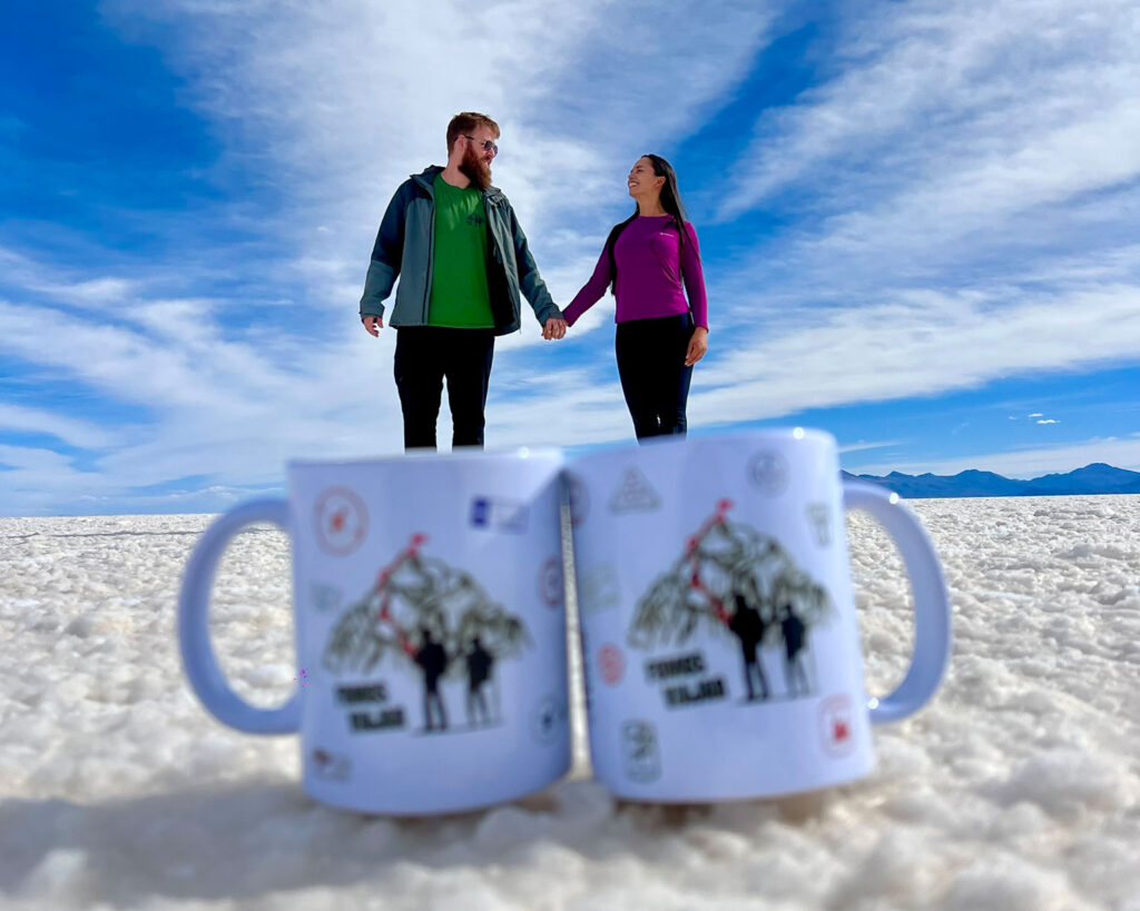 Foto em perspectiva no Deserto de Sal - Salar do Uyuni